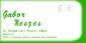 gabor meszes business card