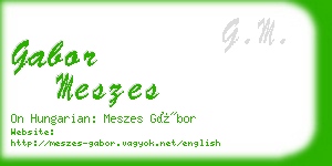 gabor meszes business card